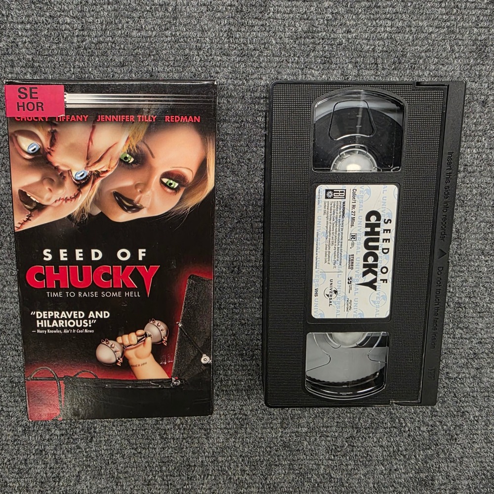Seed of Chucky VHS Movie Horror Late Release 2005 Rogue Pictures R-Rated